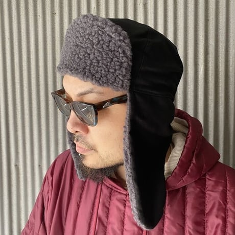 NorthNoName(ノースノーネーム)-BOMBER CAP(BLACK)