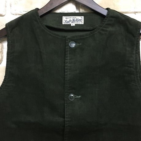 NorthNoName(ノースノーネーム) - CORDUROY VEST(GREEN)