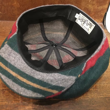NorthNoName(ノースノーネーム) - BLANKET BORDER CASQUETTE(GREEN)