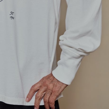 OLD JOE(オールドジョー) -LONG SLEEVE CREW NECK TEE Saul Steinberg(RAW WHITE)