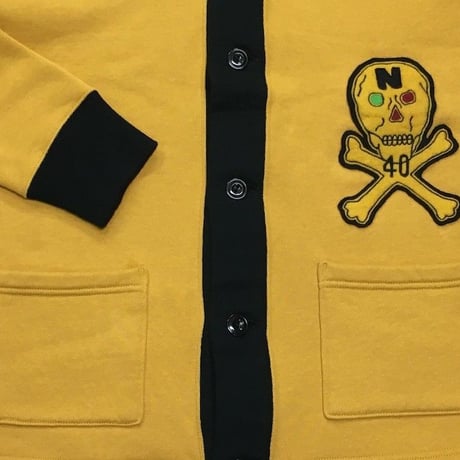 NorthNoName(ノースノーネーム)-TWO-TONE SWEAT CARDIGAN(MUSTARD)
