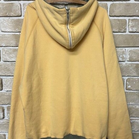 NorthNoName(ノースノーネーム)-TWO TONE RABBIT HOODIE(MUSTARD)