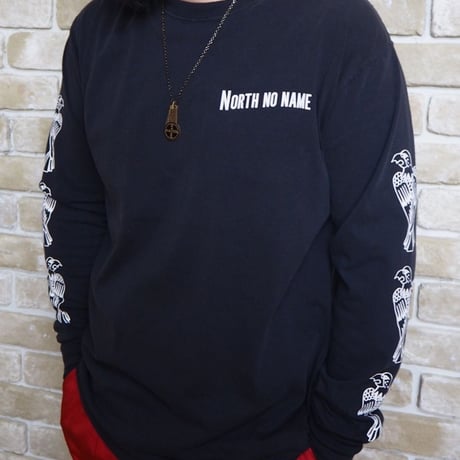 NorthNoName(ノースノーネーム)-PATCH PATTERN L/S T ”EAGLE”(BLACK)