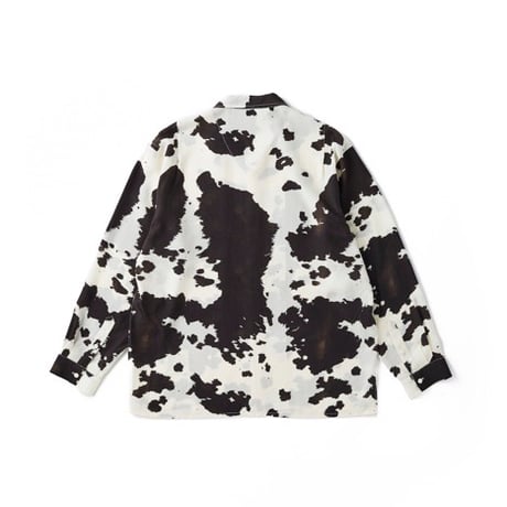 OLD JOE(オールドジョー) -ORIGINAL PRINTED OPEN COLLAR SHIRTS COW Long-sleeve(BLACK)