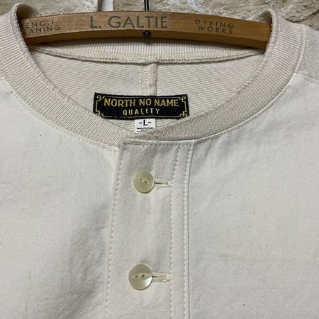 NorthNoName(ノースノーネーム)-HENRY NECK SHIRTS(WHITE)