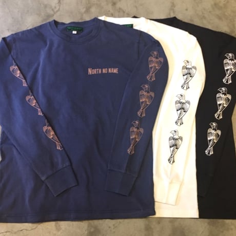 NorthNoName(ノースノーネーム)-PATCH PATTERN L/S T ”EAGLE”(WHITE)