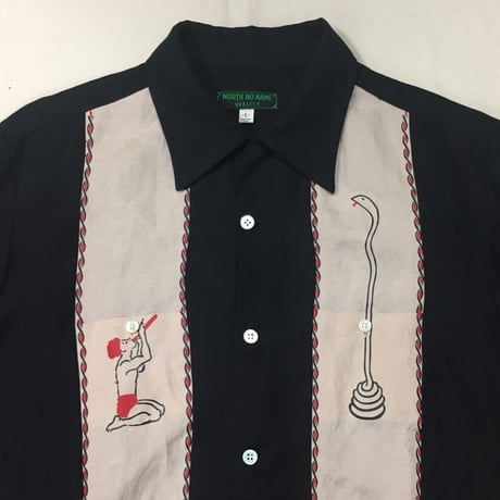 NorthNoName(ノースノーネーム)-SNAKE CHARMER SHIRTS(BLACK)