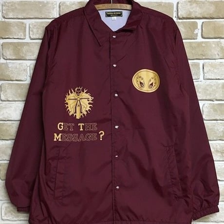 NorthNoName(ノースノーネーム)-”GET THE MESSAGE?” COACH JACKET(BURGUNDY)