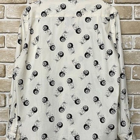 NorthNoName(ノースノーネーム)-NNN PATCH PATTERN 8BALL L/S SHIRT(WHITE)