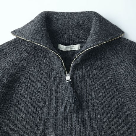OLD JOE(オールドジョー) -ALPAKA TURTLE-NECK ZIP SWEATER(GRAPHITE)