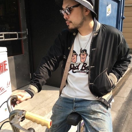 NorthNoName(ノースノーネーム)-COTTON VARSITY JACKET(BLACK)