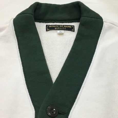 NorthNoName(ノースノーネーム)-TWO-TONE SWEAT CARDIGAN(WHITE)
