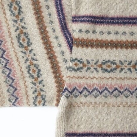 OLD JOE(オールドジョー) -FAIR ISLE MOCK NECK JUMPER(DUNE)