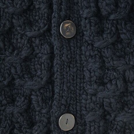 OLD JOE(オールドジョー) - SHELL PATTERN CREW-NECK COWICHAN(BLACK)