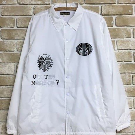 NorthNoName(ノースノーネーム)-”GET THE MESSAGE?” COACH JACKET(WHITE)