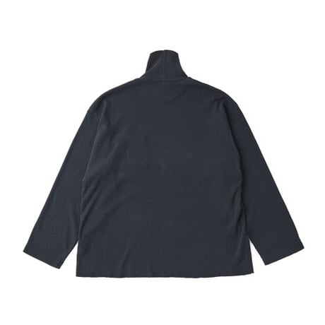 OLD JOE(オールドジョー) -TURTLE-NECK SILK NEP RIBED TOPS(ONYX BLACK)