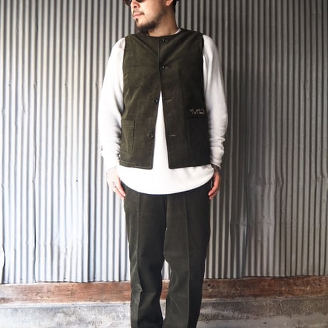 NorthNoName(ノースノーネーム) - CORDUROY VEST(GREEN)