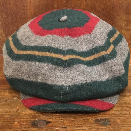 NorthNoName(ノースノーネーム) - BLANKET BORDER CASQUETTE(GREEN)