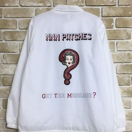 NorthNoName(ノースノーネーム)-”GET THE MESSAGE?” COACH JACKET(WHITE)