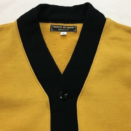 NorthNoName(ノースノーネーム)-TWO-TONE SWEAT CARDIGAN(MUSTARD)