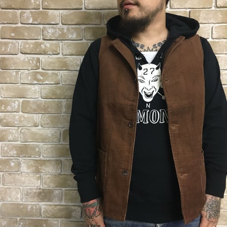 NorthNoName(ノースノーネーム) - CORDUROY VEST(BROWN)