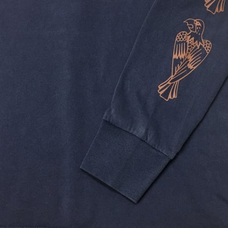 NorthNoName(ノースノーネーム)-PATCH PATTERN L/S T ”EAGLE”(NAVY)