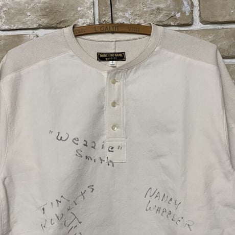 NorthNoName(ノースノーネーム)-HENRY NECK SHIRTS(WHITE)