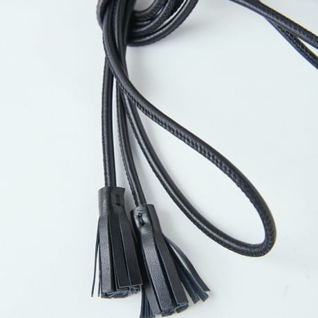 OLD JOE(オールドジョー) -LEATHER STRING BELT(BLACK)