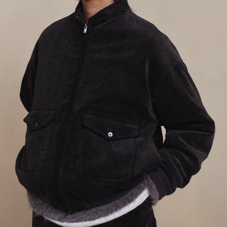 OLD JOE(オールドジョー) -PRINTED CORDS MOTORING JACKET(MARINE BLACK)