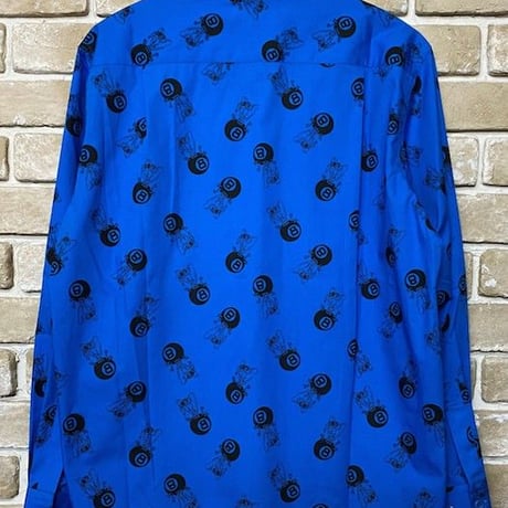 NorthNoName(ノースノーネーム)-NNN PATCH PATTERN 8BALL L/S SHIRT(BLUE)