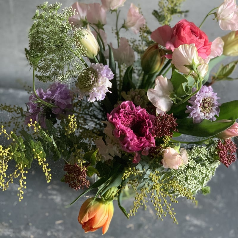 【花束のオーダーについて】 生花】カラードおまかせ花束（ブーケ）L ＜ラベンダー系＞ – karendo