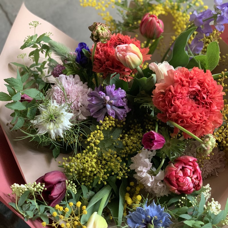 【花束のオーダーについて】 生花】カラードおまかせ花束（ブーケ）L ＜ラベンダー系＞ – karendo