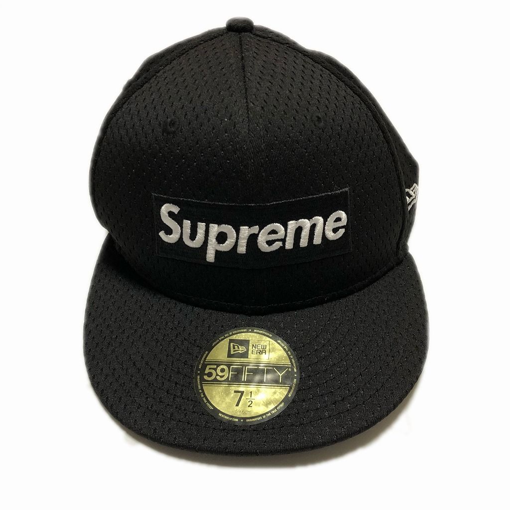新品 Supreme Box Logo New Era® 7 1/2 黒 SUPREME x New Era Ear Flap Box Logo Fitted Hat Cap BLACK 7 1