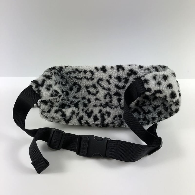 Supreme Leopard Fleece Waist Bag Black 17AW 【中古