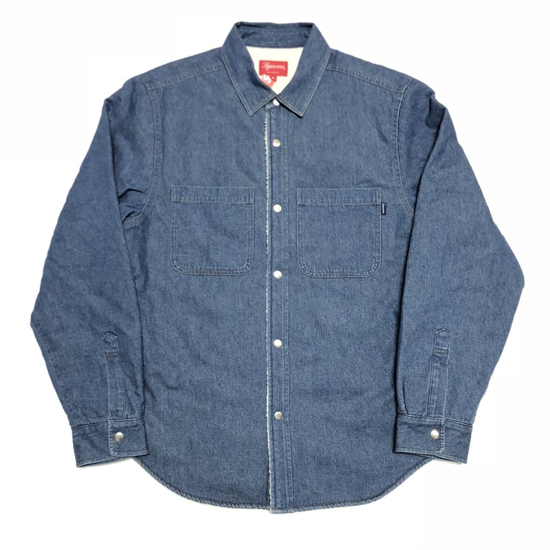 Supreme Sherpa Lined Denim Shirt Blue M 18AW 【新