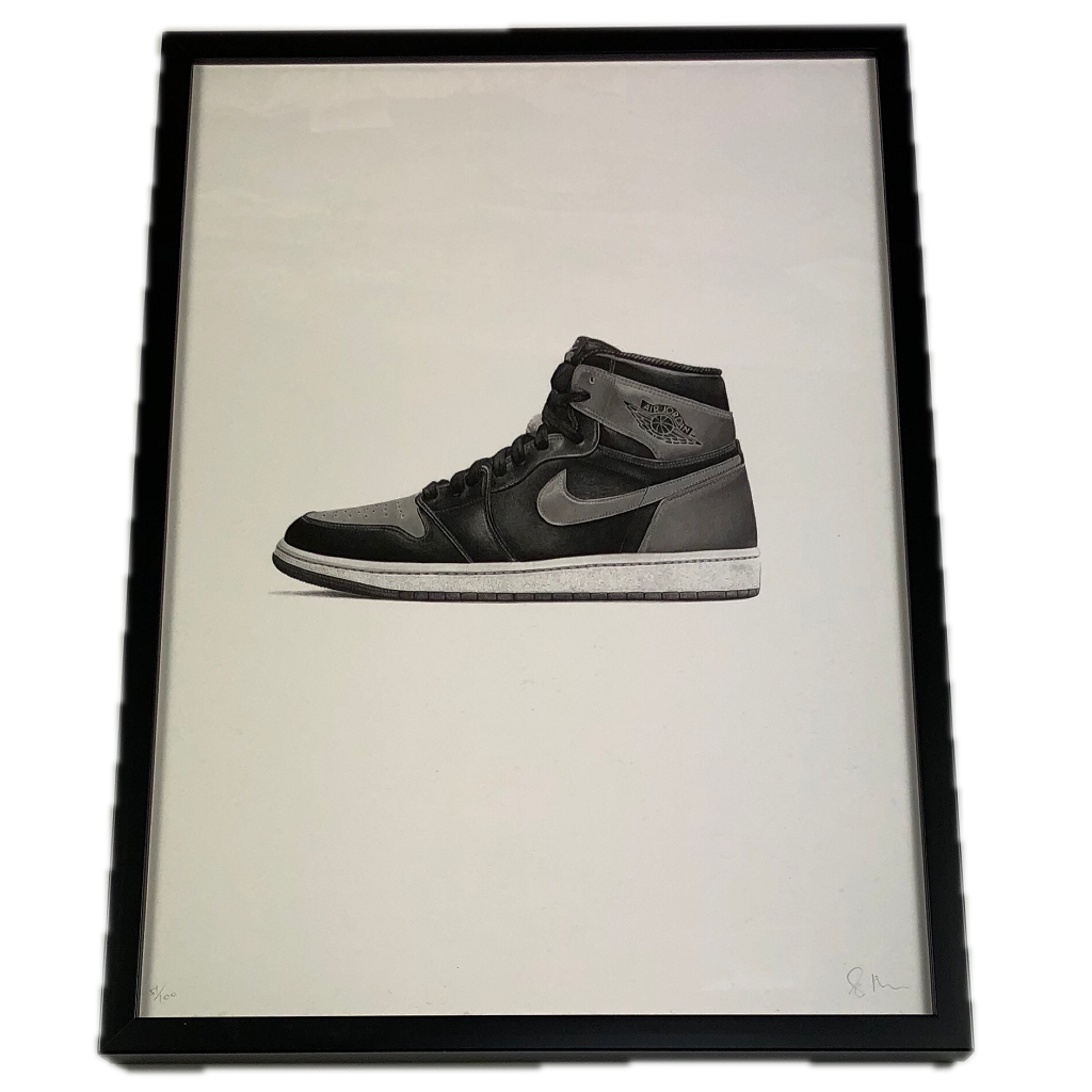 STEPH MORRIS えんぴつ アート NIKE AIR JORDAN 1 プリント版 額