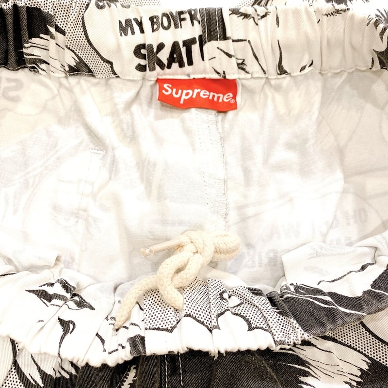 24時間限定！ L supreme thrasher boyfriend pant white | www