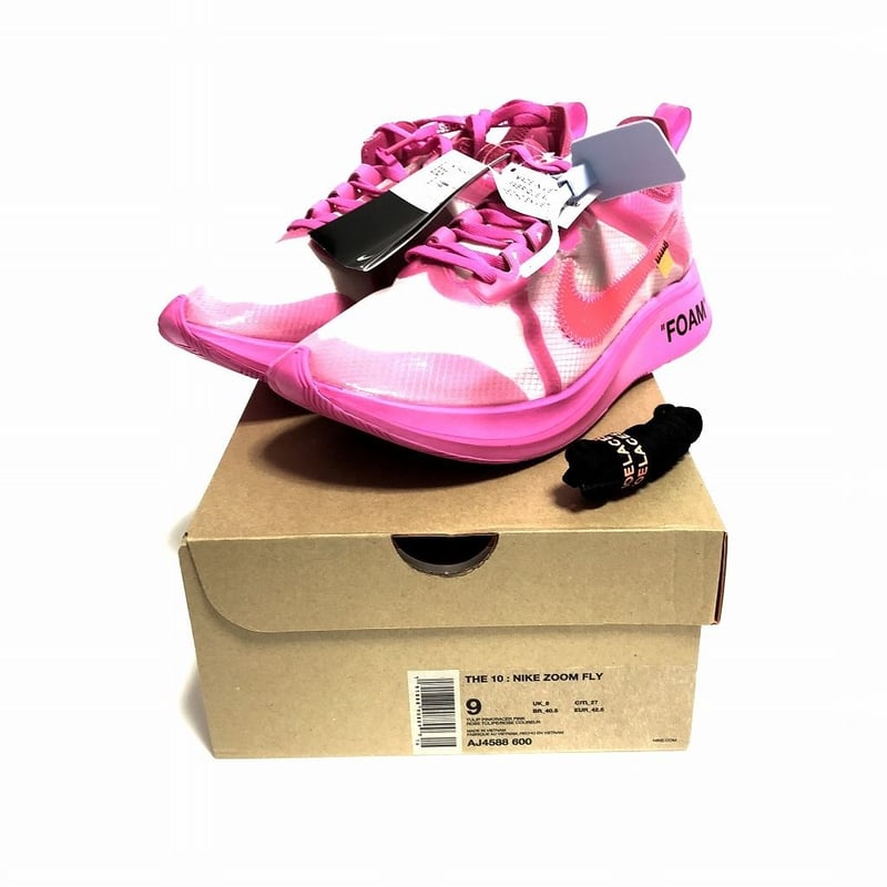 OFF-WHITE × NIKE ZOOM FLY SP PINK 27.0cm【新品】 |