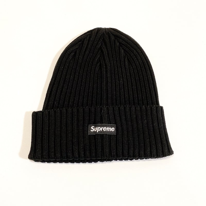 帽子supreme overdyed beanie black 19ss - ニット帽/ビーニー