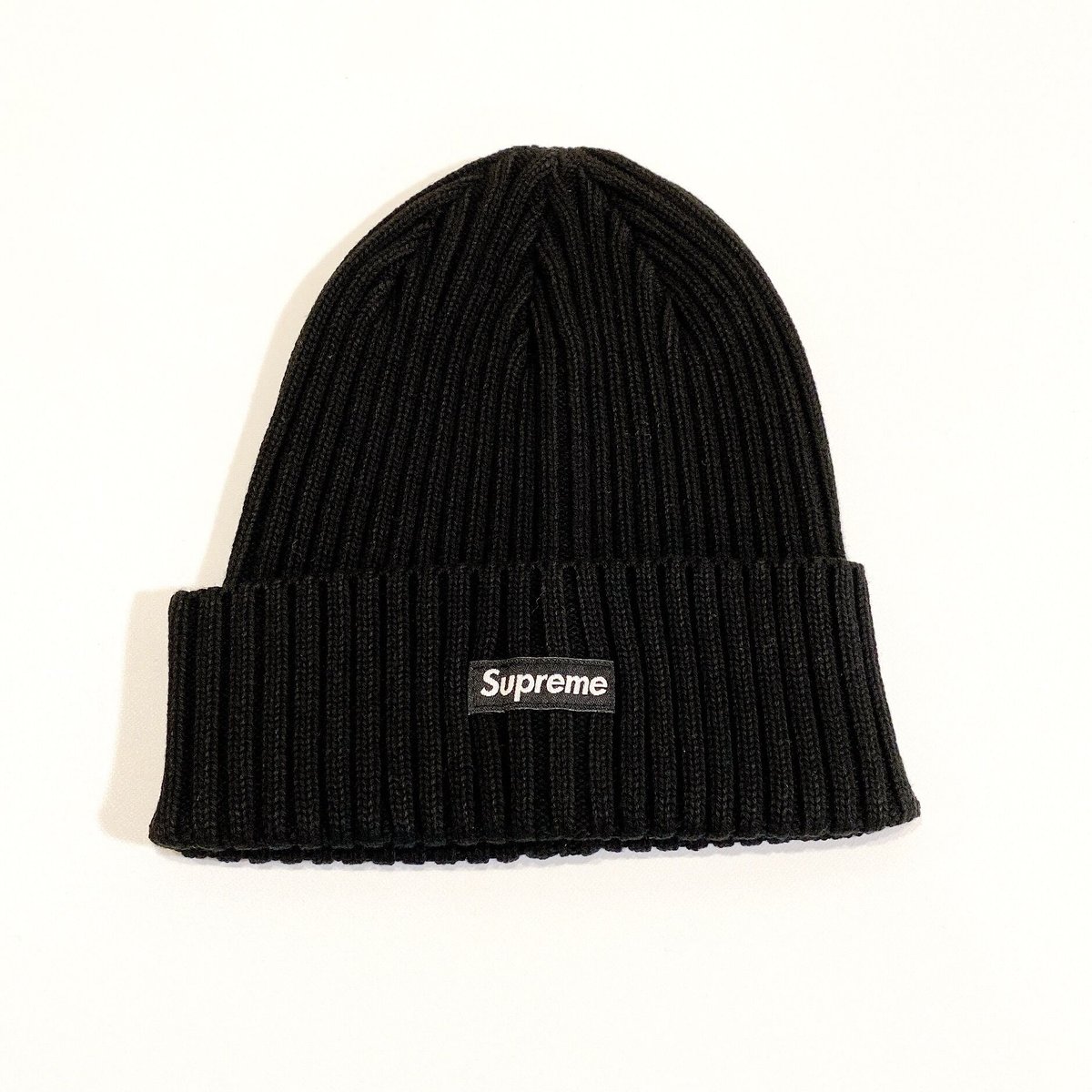 Supreme Overdyed Ribbed Beanie 黒　新品 19ss