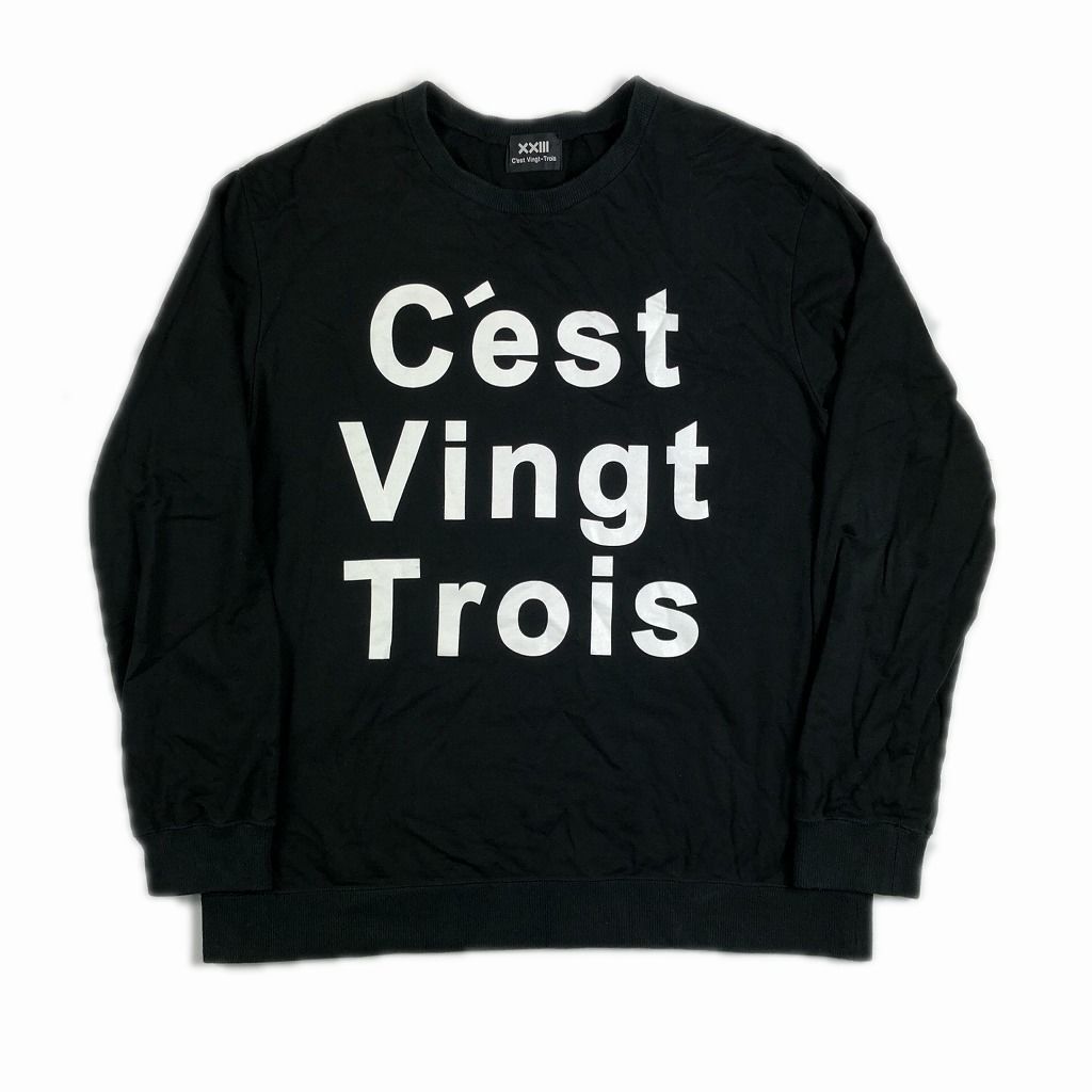 XXIII C'est Vingt-Trois セバントゥア SWEATSHIRT BLACK M 【中古】