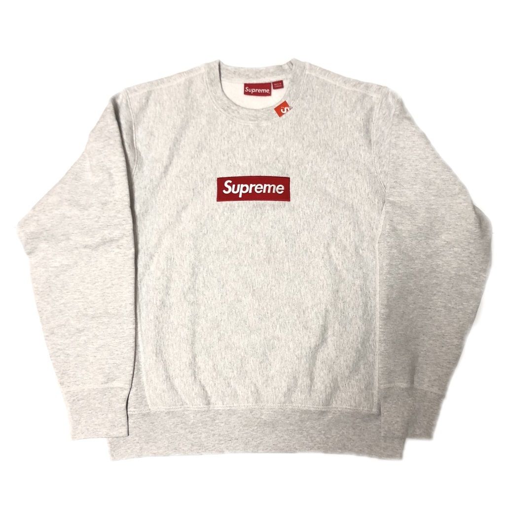 Supreme Box Logo Crewneck Sweatshirt Ash Grey M Supreme Box Logo Crewneck Sweatshirt Ash Grey M