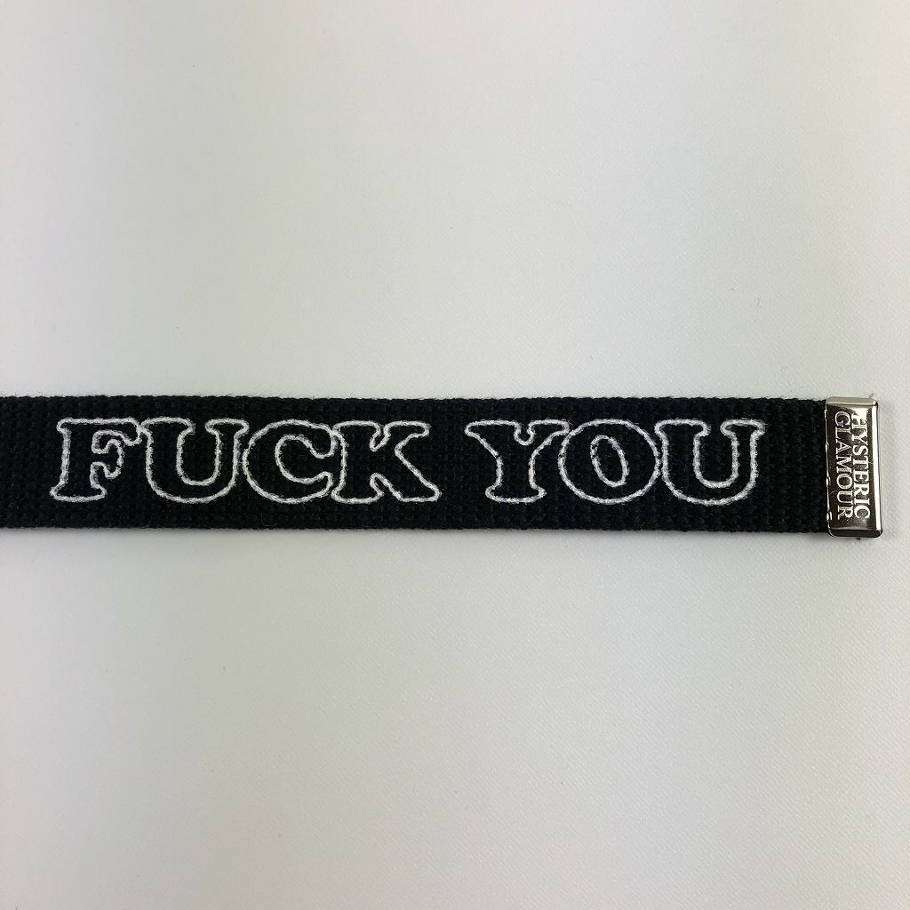 Supreme HYSTERIC GLAMOUR FXXK YOU Belt Black L/