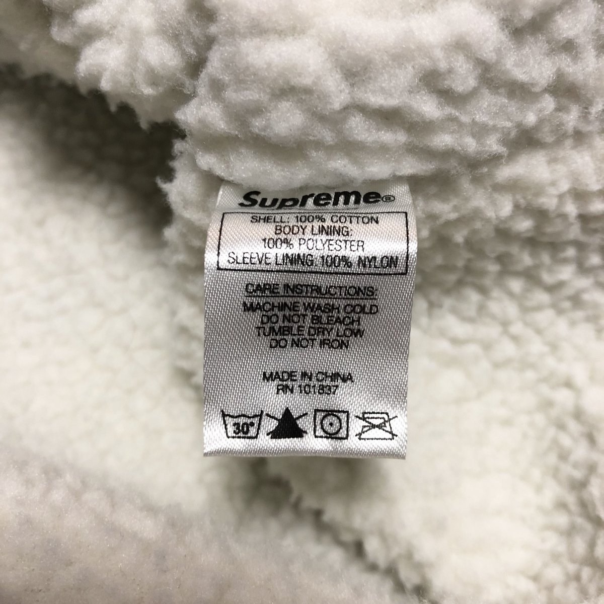 Supreme Sherpa Lined Denim Shirt Blue M 18AW 【新