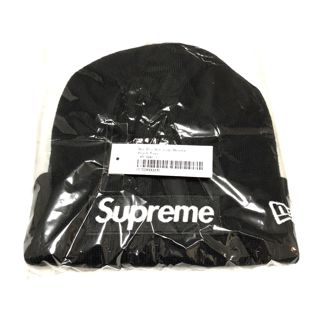 Supreme ビッグロゴ　ビーニー　black Supreme x New Era ロゴ ビーニー | ブラック | FARFETCH JP