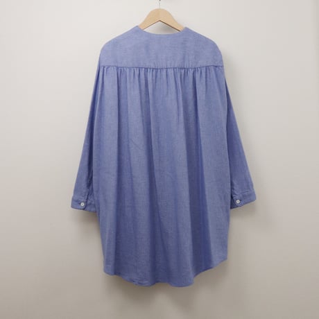 FIRMUM コットン 両面起毛 3/3ツイル プリーツシャツ A8-FR083SF