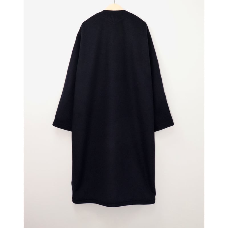 5W ゴワット ロングガウン メルトン ネイビー 5W Wool Gaungi | O V E R