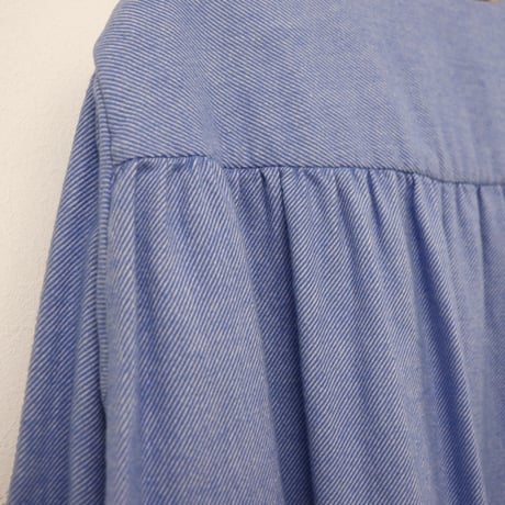 FIRMUM コットン 両面起毛 3/3ツイル プリーツシャツ A8-FR083SF