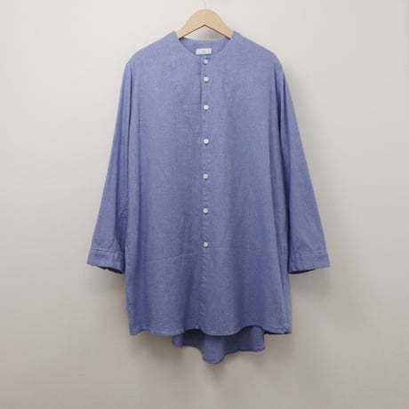 FIRMUM コットン 両面起毛 3/3ツイル プリーツシャツ A8-FR083SF