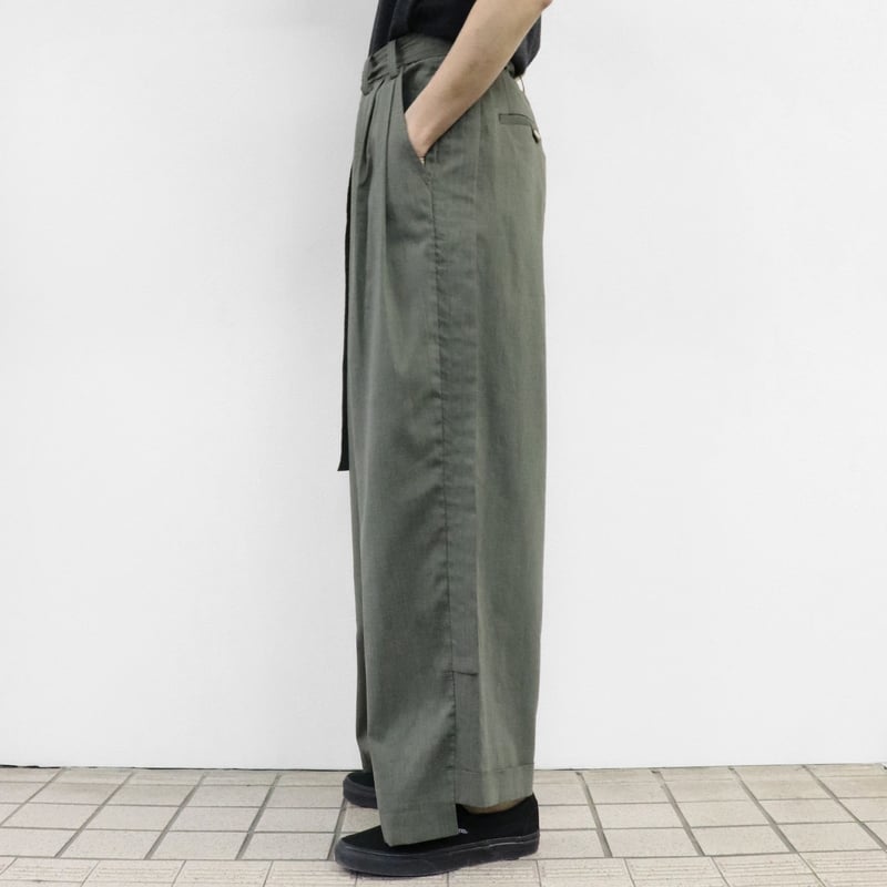 ohta green wide pants pt-12G | O V E R